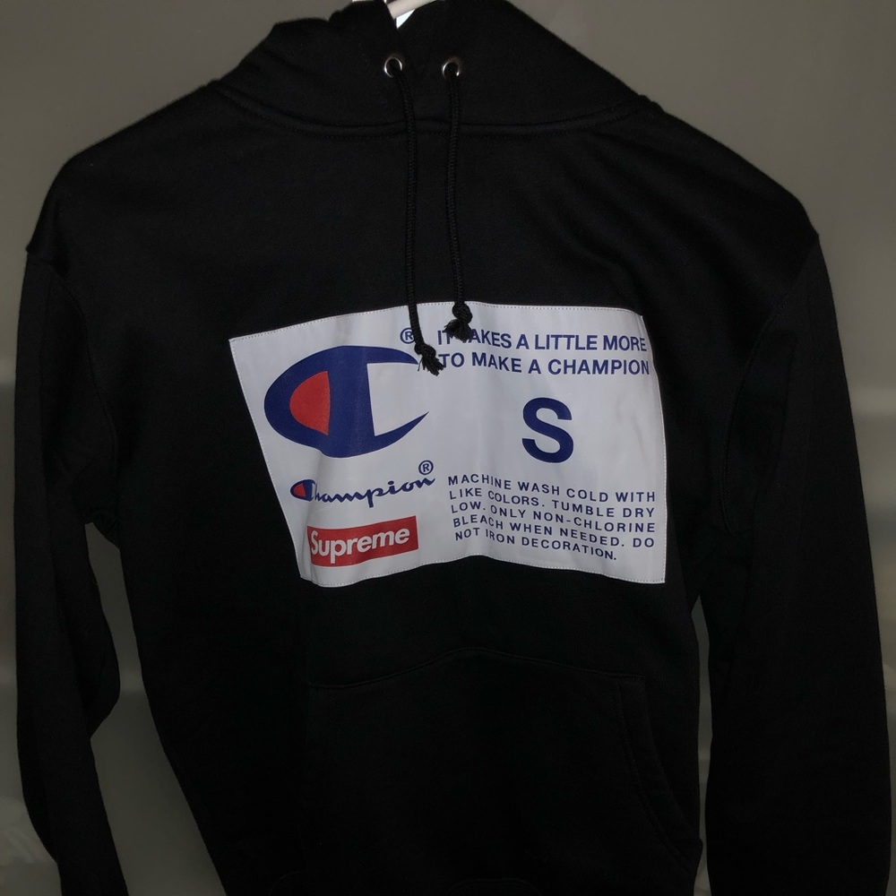 SUPREME + CHAMPION HOODIE SMALL
